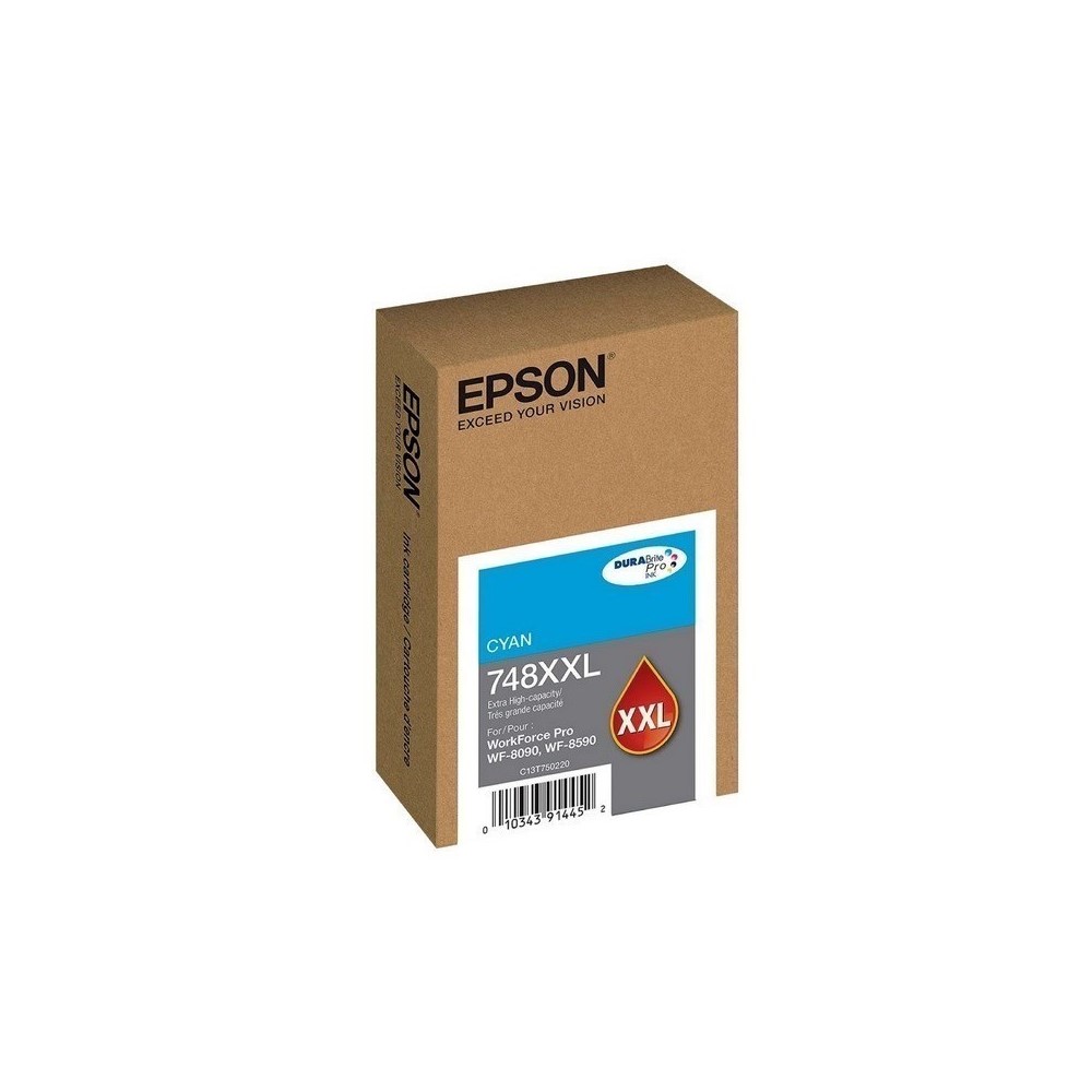 Cartuchos de Tinta Epson Cyan T748XXL220-AL  para WorkForce WF-6090/WF-6590 (7.000 páginas)
