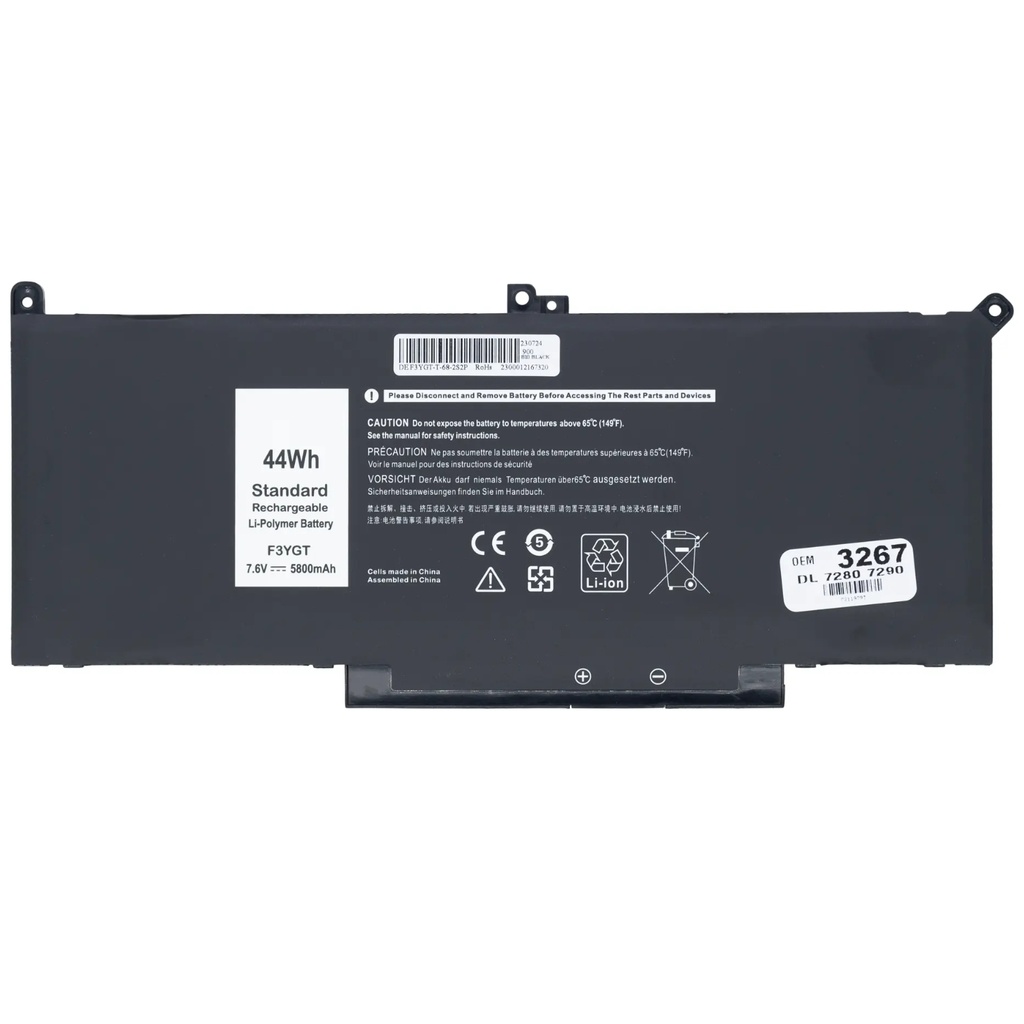 Batería Follow Me Para Portátil DELL 7280, 7290 Larga Duración Genérica 