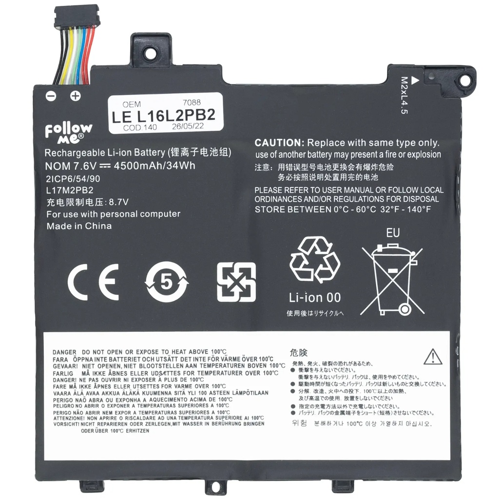 Batería OEM Para Portátil Lenovo 330 14IKB L16L2PB2 Genérica 