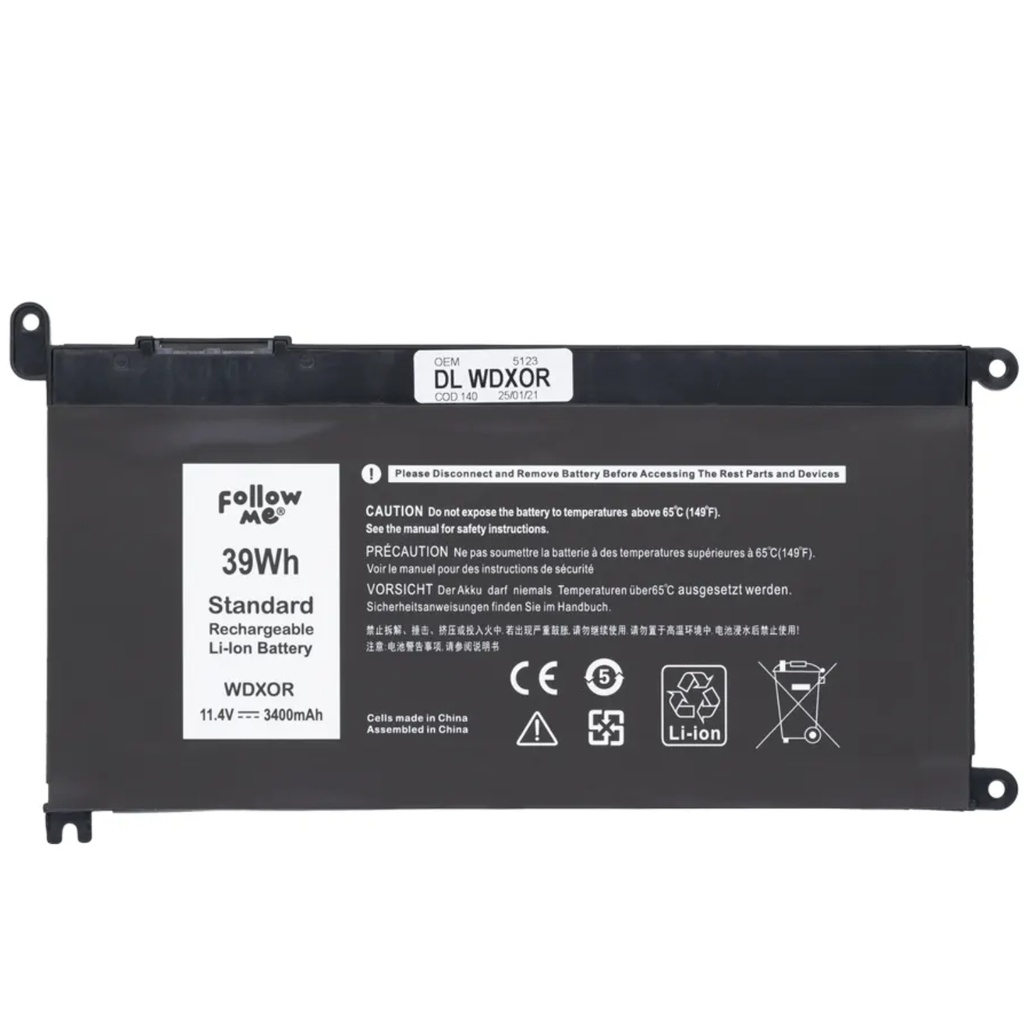 Batería Para Portátil DELL 15 5568 T2JX4 Genérica 