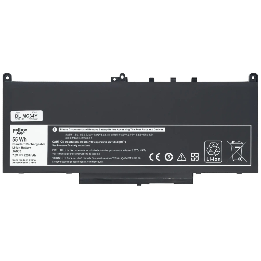 Batería Para Portátil DELL E7270 A7470 Genérica 