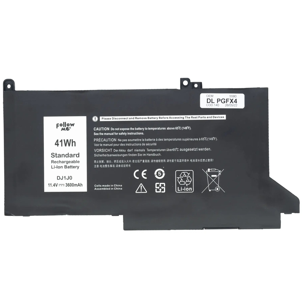 Batería Para Portátil DELL LATITUDE 7280 7290 PGFX4 Genérica  