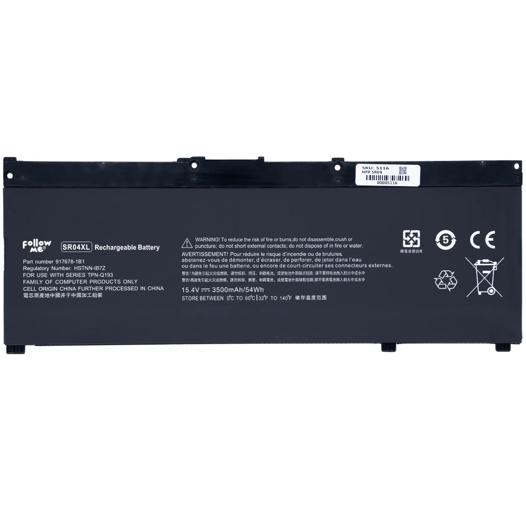 Batería Para Portátil HP 15 CE CX SR03XL Genérica 