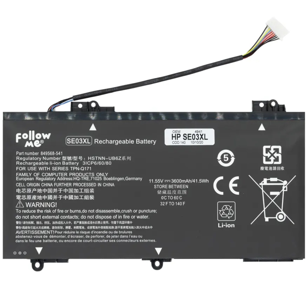 Batería Para Portátil HP SE03XL Genérica 
