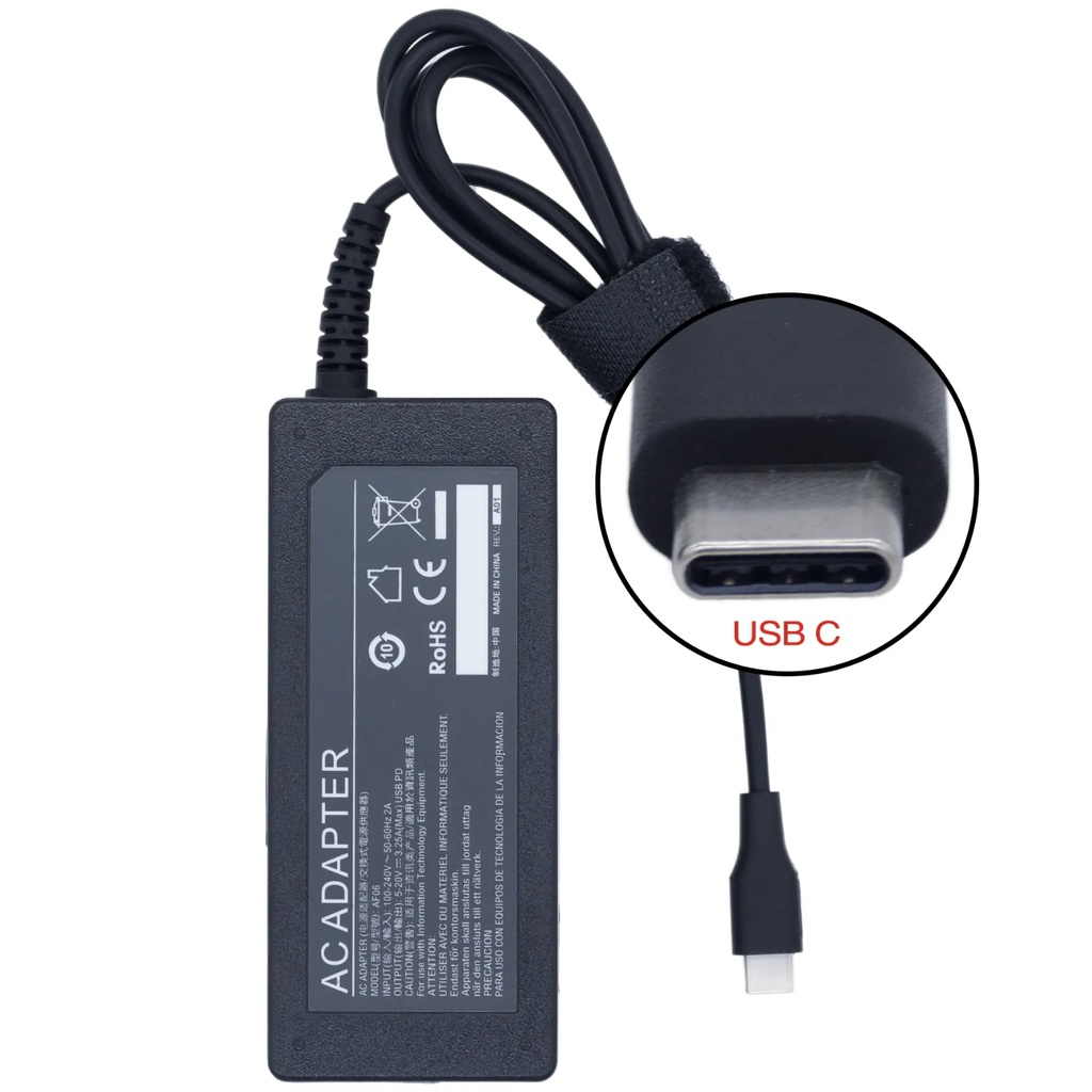 Cargador Para Portátil HP USB Tipo C 65W Genérico 