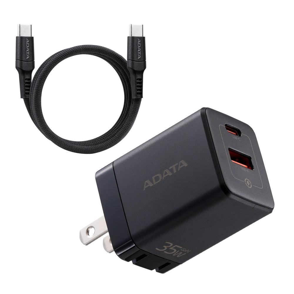 Cargador Celular Adata 35W Tipo USB / Tipo C CHU 0352 Negro