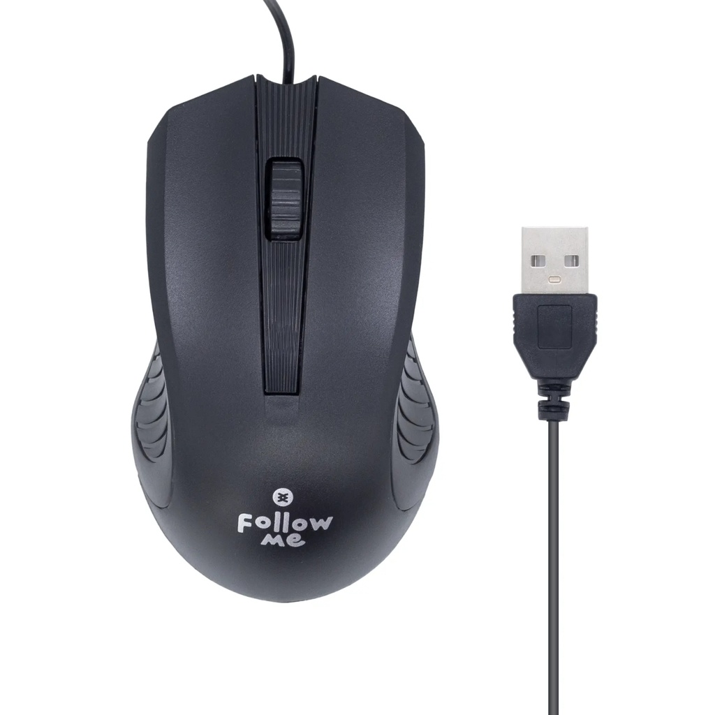 Mouse USB Alámbrico Follow Me SC154 Negro