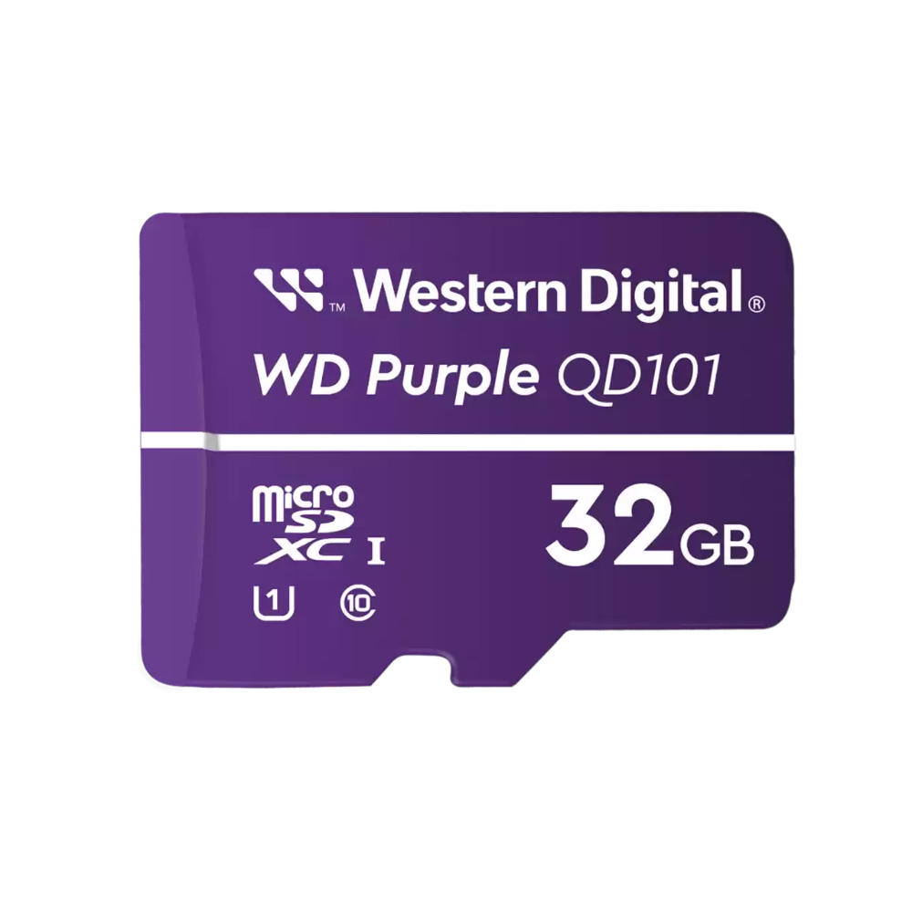 Tarjeta microSD Western Digital Purple 32GB para cámaras de seguridad  grabación 24/7