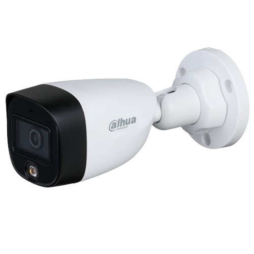 Camara Dahua Bullet, 2MP, Full Color, Lente Fijo 2,8mm, IR20M, 4en1 (CVI/TVI/AHD/CVBS), Semimetalica, DWDR, StarLight, IP67, 12VDC