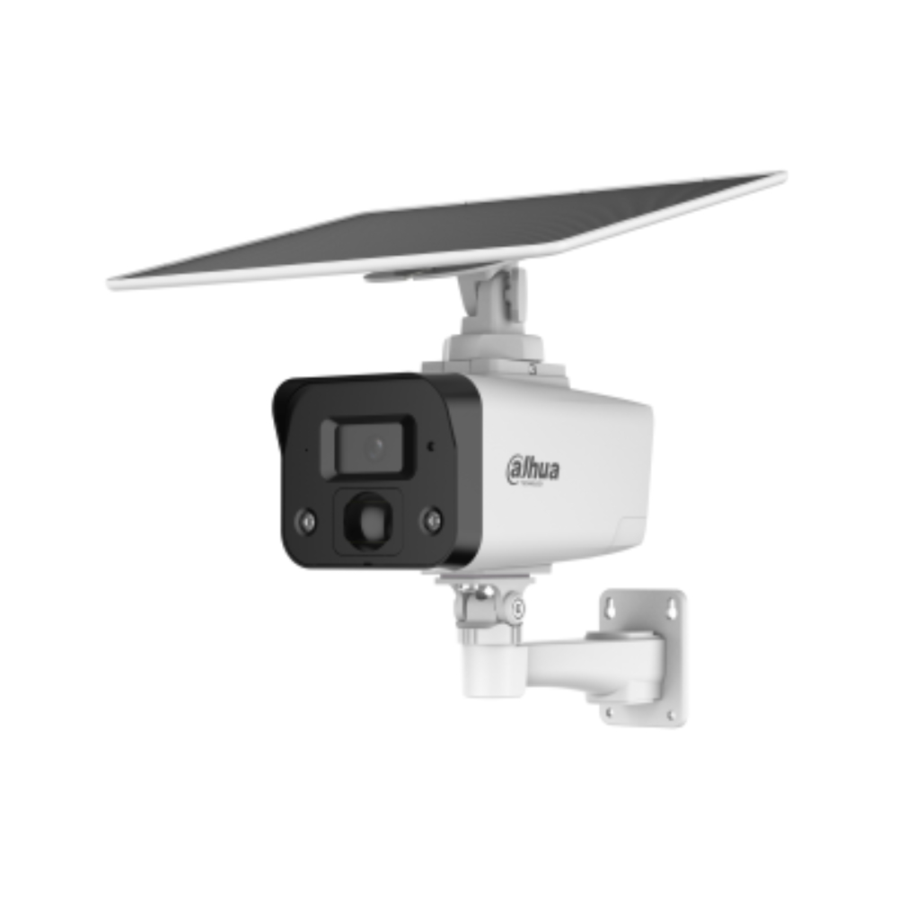 Cámara IP Tipo Bala con Panel Solar de 4mp/Smart dual light/Conexion 4G LTE/Lente Fija de 3.6 mm/Compresión H.265/ IR 30M y Luz cálida de 30M/Detección Detección de movimiento,Cruce de línea,Detección Humana y Vehiculos/Alarma sonora y luminosa/Proteccion IP67/Panel de 10.5 W/ Batería 20000 mA/Soporta micro SD de hasta 256GB/Modo AOV