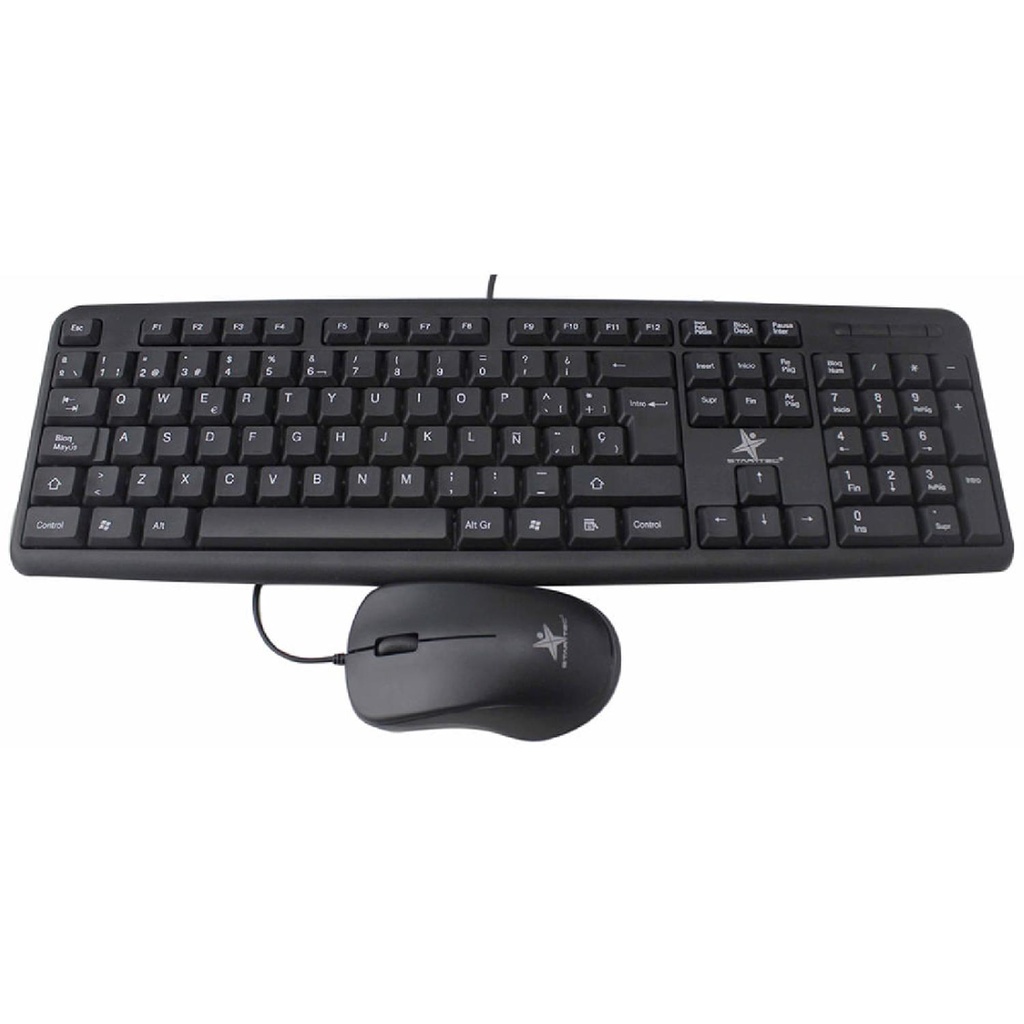 Combo Alambrico Teclado y Mouse Star Tec Negro St-Cb-81 YUJU