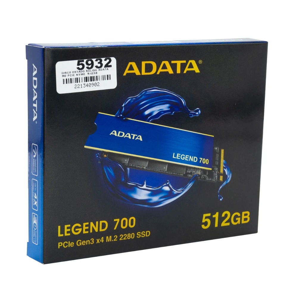 Unidad de Estado Sólido Adata Legend 710 512GB M.2 2280 PCIe NVMe