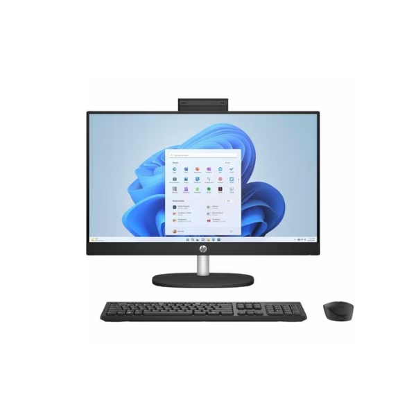 Computador All in One HP Serie 24 Core i5 Gen 13ª 8GB DDR4 512GB SSD FHD Intel Iris Xe Graphics FreeDOS 23.8” Negro Azabache