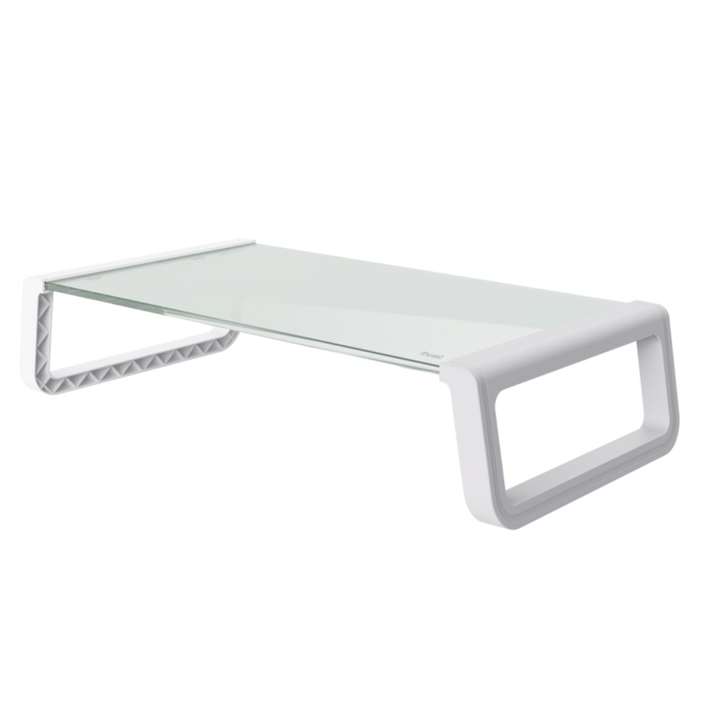 Base Para Monitor Trust Cristal Templado Blanco