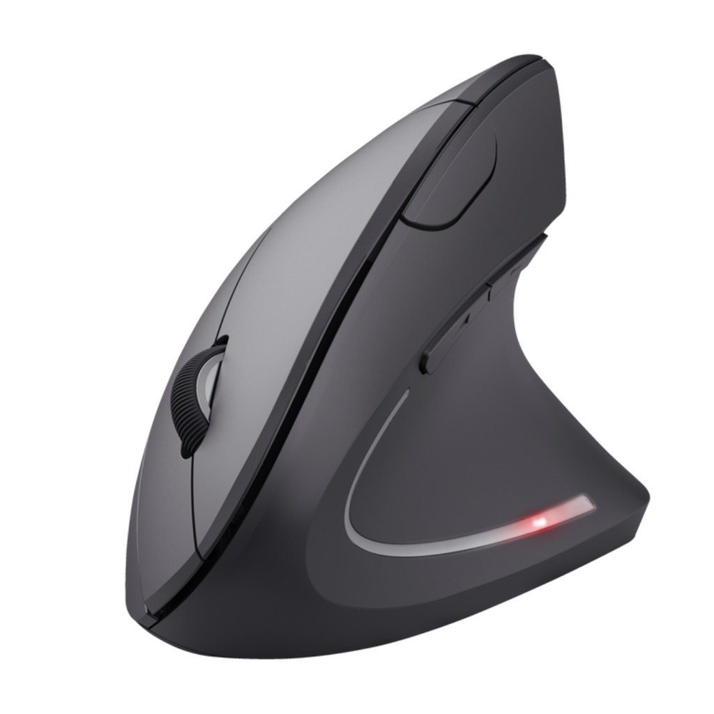 Mouse Trust Verto Inalámbrico Vertical Negro