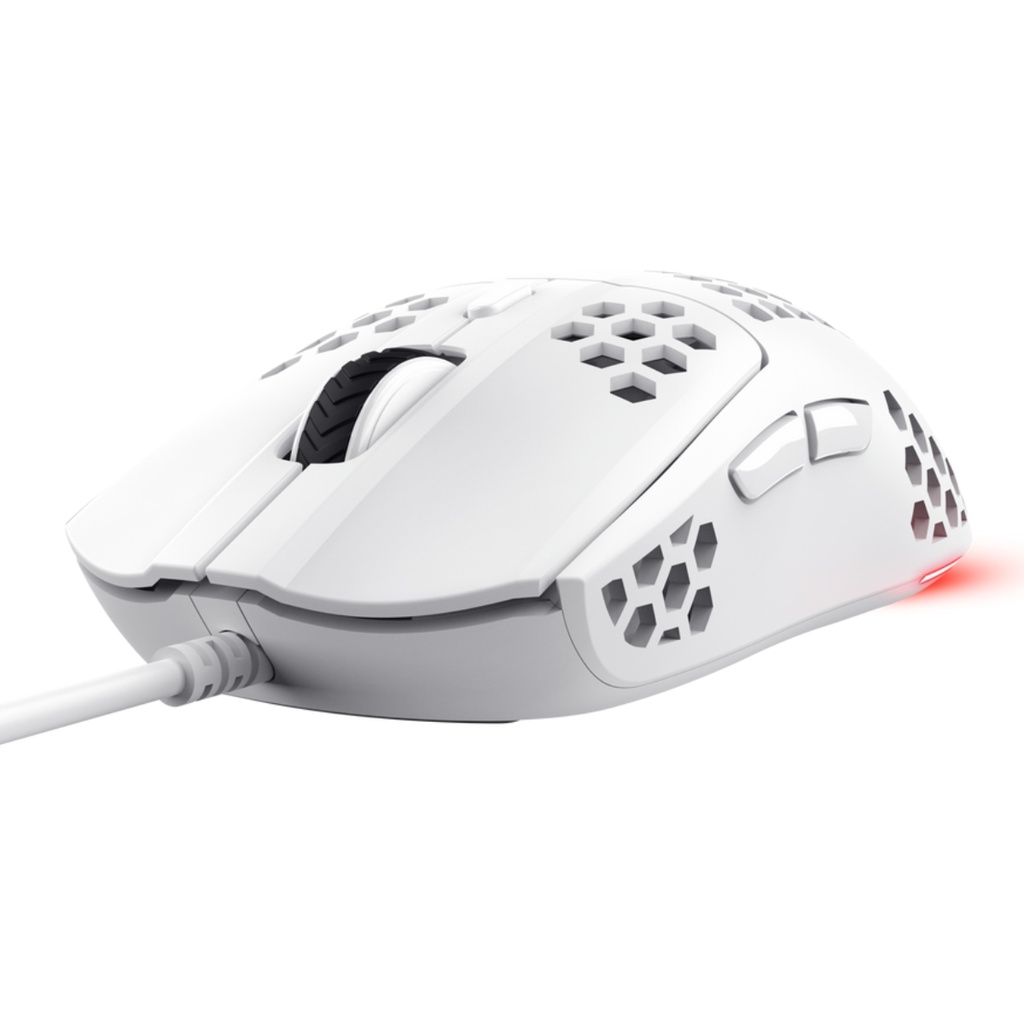 Mouse Trust Gxt928W Helox Gamer Inalambrico Blanco con Iluminacion RGB (200-6400DPI)