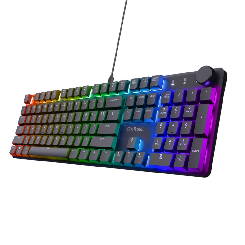 Teclado Gamer trust Gxt 866 Torix Mecanico Negro