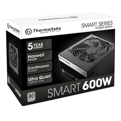 Fuente de Poder Thermaltake Smart 600W 80 Plus White Eficiencia y Confiabilidad