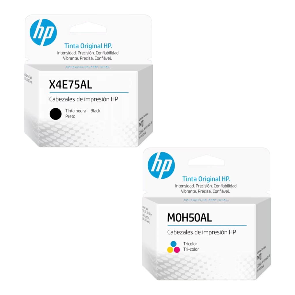 Kit Cabezales Originales HP Negro X4E75AL + Tricolor M0H50A
