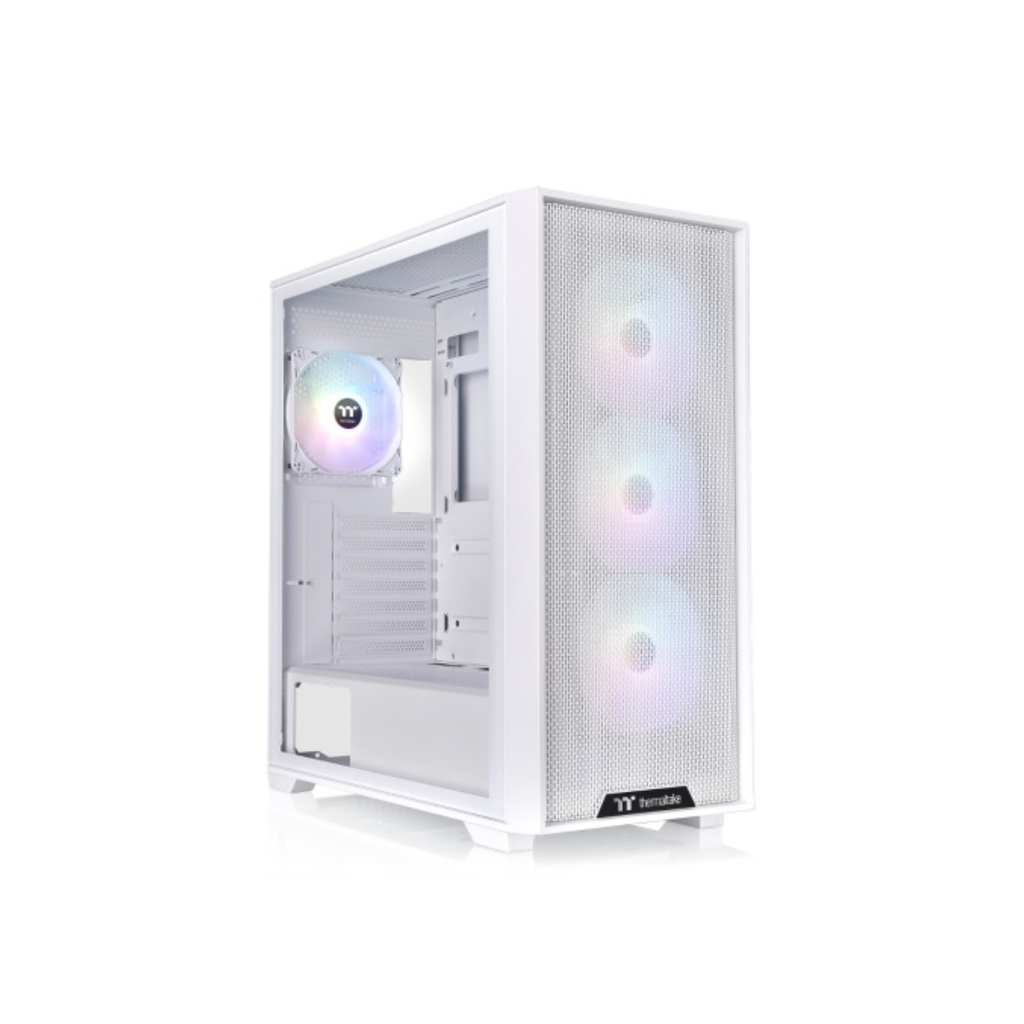 Chasis Thermaltake H390 TG ARGB Mid Tower con 4 Ventiladores ARGB 120mm, Fuente 750W 80 Plus Bronze Blanco