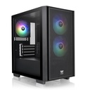 Chasis Thermaltake Versa H16 TG ARGB Micro Tower con 3 Ventiladores ARGB 120mm y Fuente 650W 80 Plus Bronze Negro