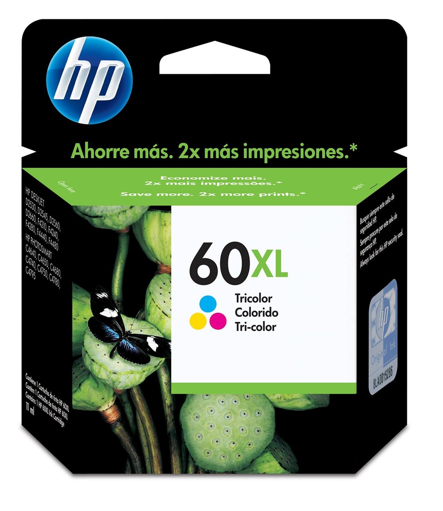 Cartucho de tinta HP 60XL Tricolor Original