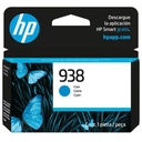 Cartucho Original De Tinta HP 938 Cian  800 Páginas 10 ml