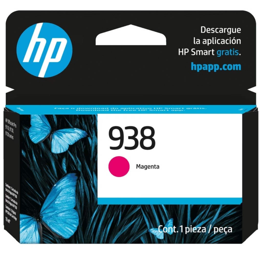 Cartucho Original De Tinta HP 938 Magenta 800 Páginas 10 ml