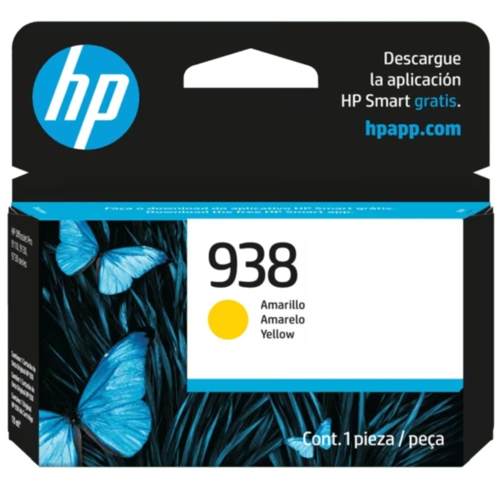 Cartucho Original De Tinta HP 938 Amarilla 800 Páginas 10 ml