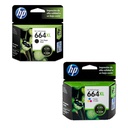 Kit Cartuchos De Tinta Hp 664XL Original Negro y Tricolor