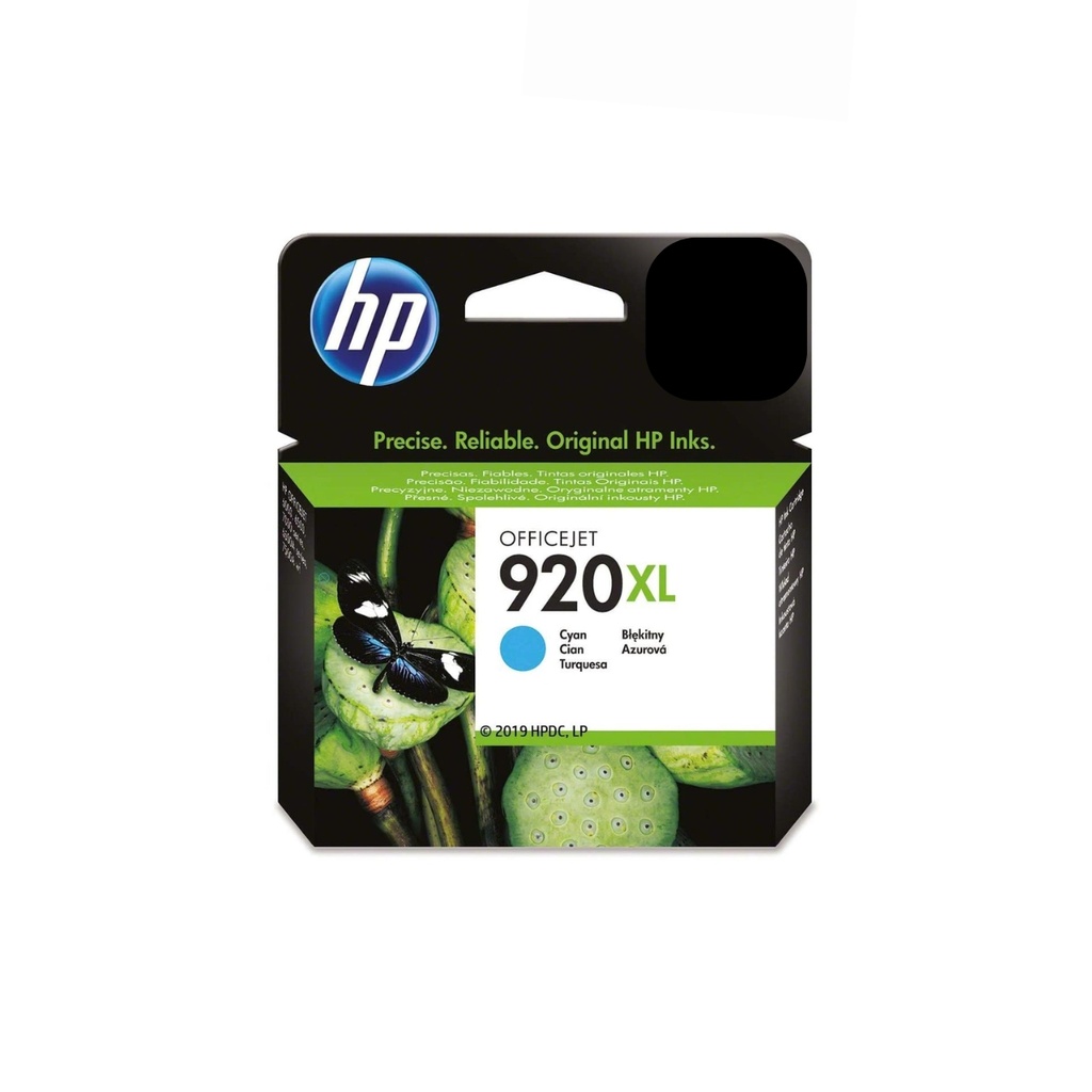 Cartucho Original De Tinta Hp 920xl Alto Rendimiento Cian, 700 Páginas, 6 ml