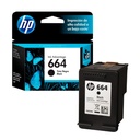 Cartucho Original De Tinta HP 664 Negra 120 Páginas 2 ml