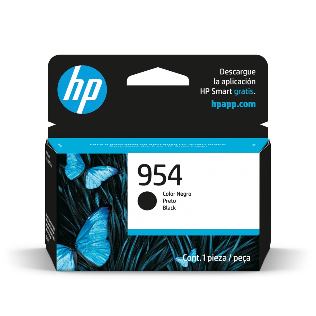 Cartucho Original De Tinta Hp 954 Negra, 1.000 Páginas, 23.5 ml