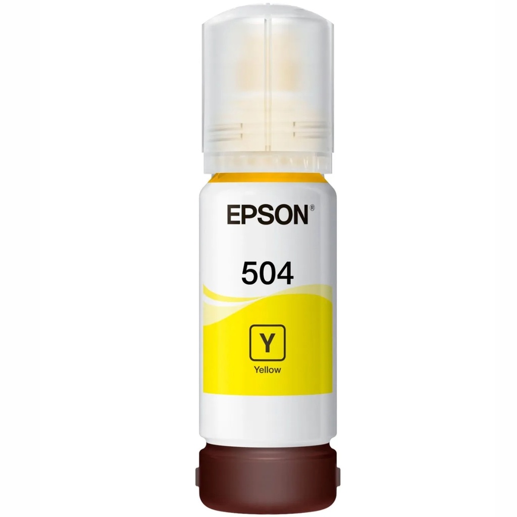 Botella Original De Tinta Epson 504 Amarillo, 6.000 Páginas, 70 ml