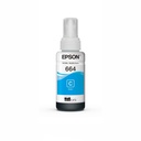 Botella Original De Tinta Epson 664 Cian, 7.500 Páginas, 70 ml