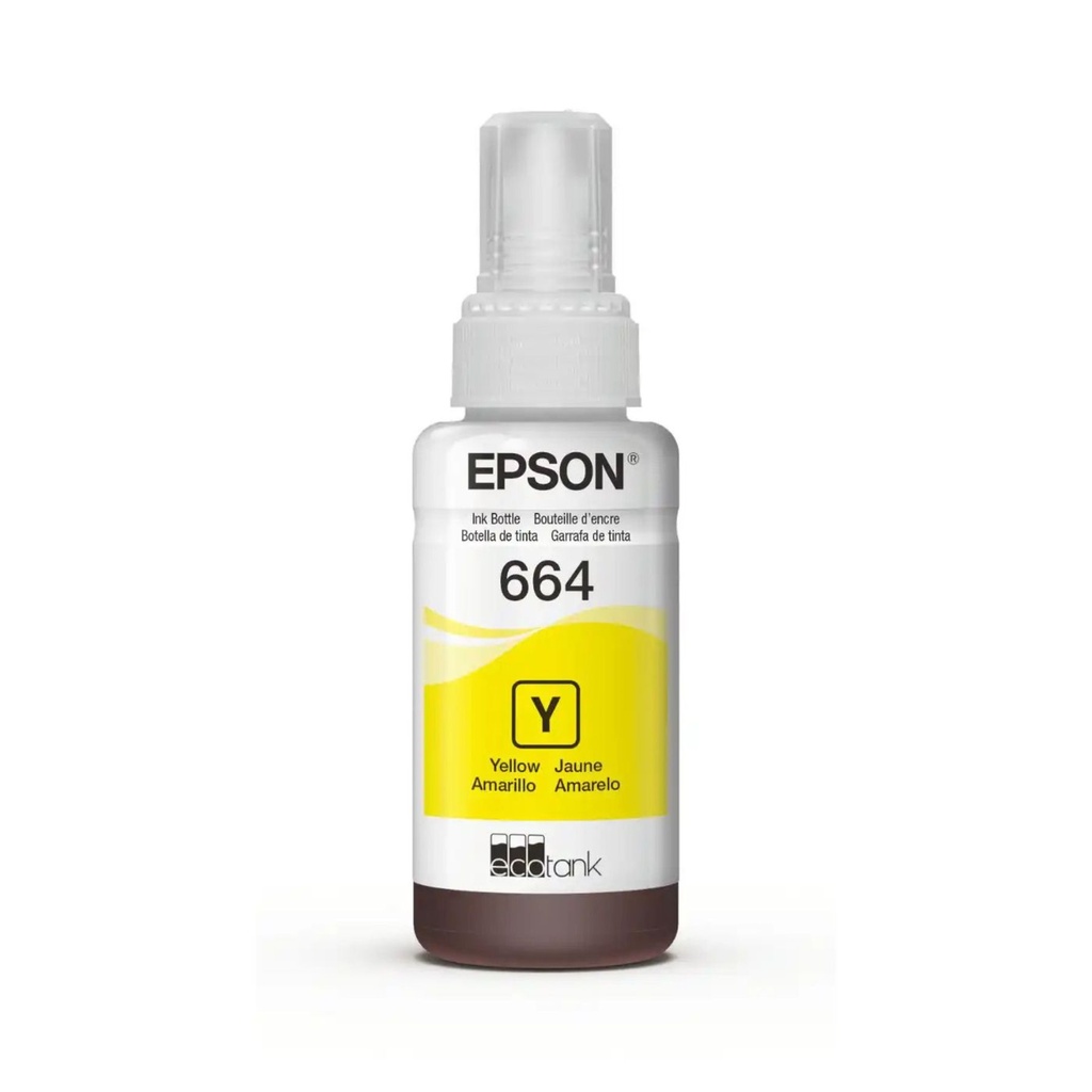 Botella de Tinta Epson 664 Amarillo Original 664420-AL 70ml 7500pág