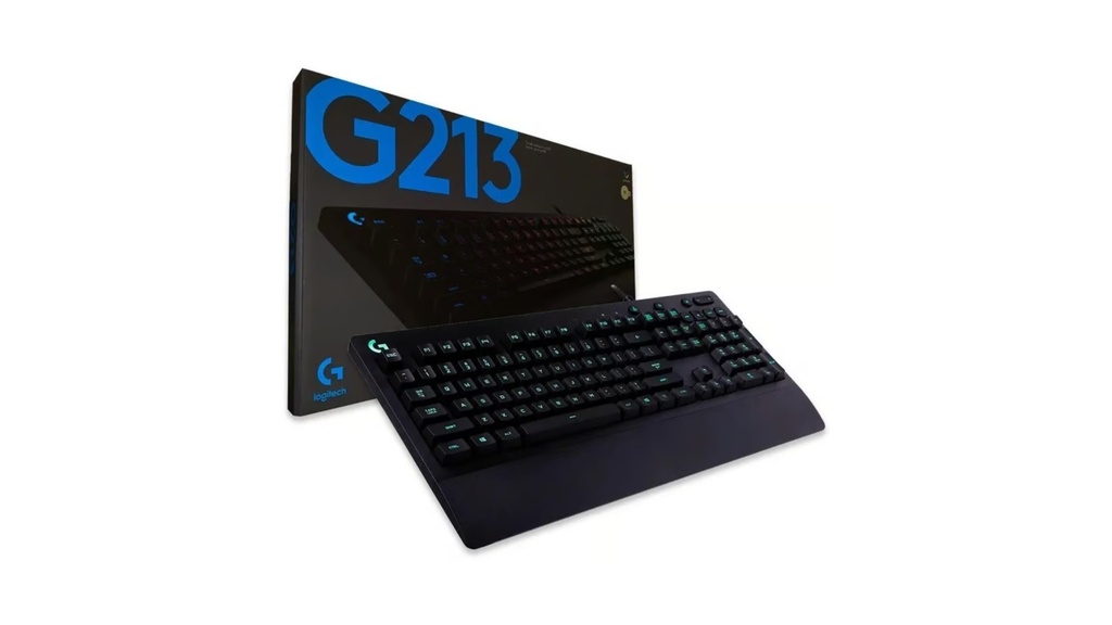 Teclado G213 Prodigy Logitech Gaming Ingles Alámbrico USB RGB Lightsync Negro