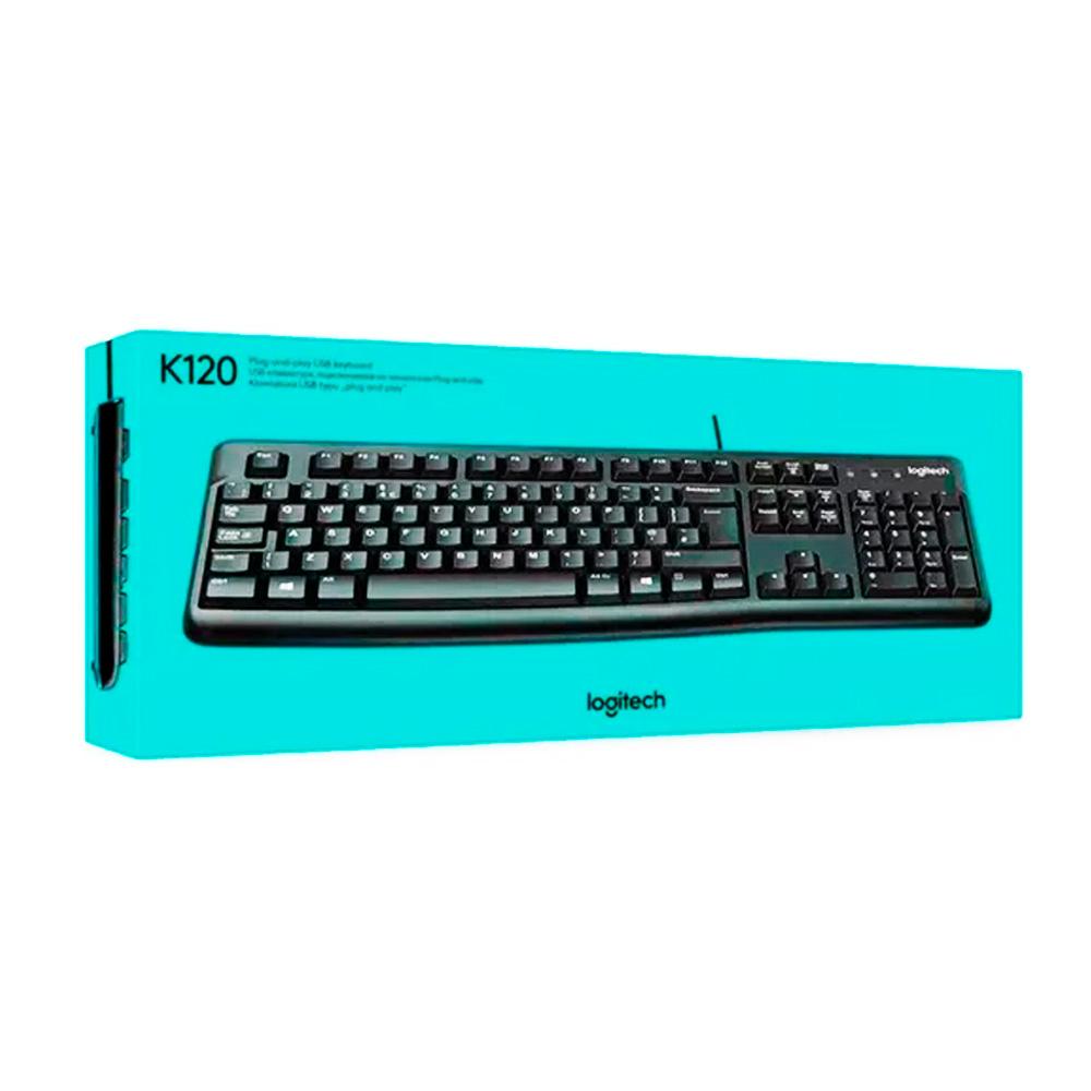 Teclado Logitech K120 QWERTY USB - Negro
