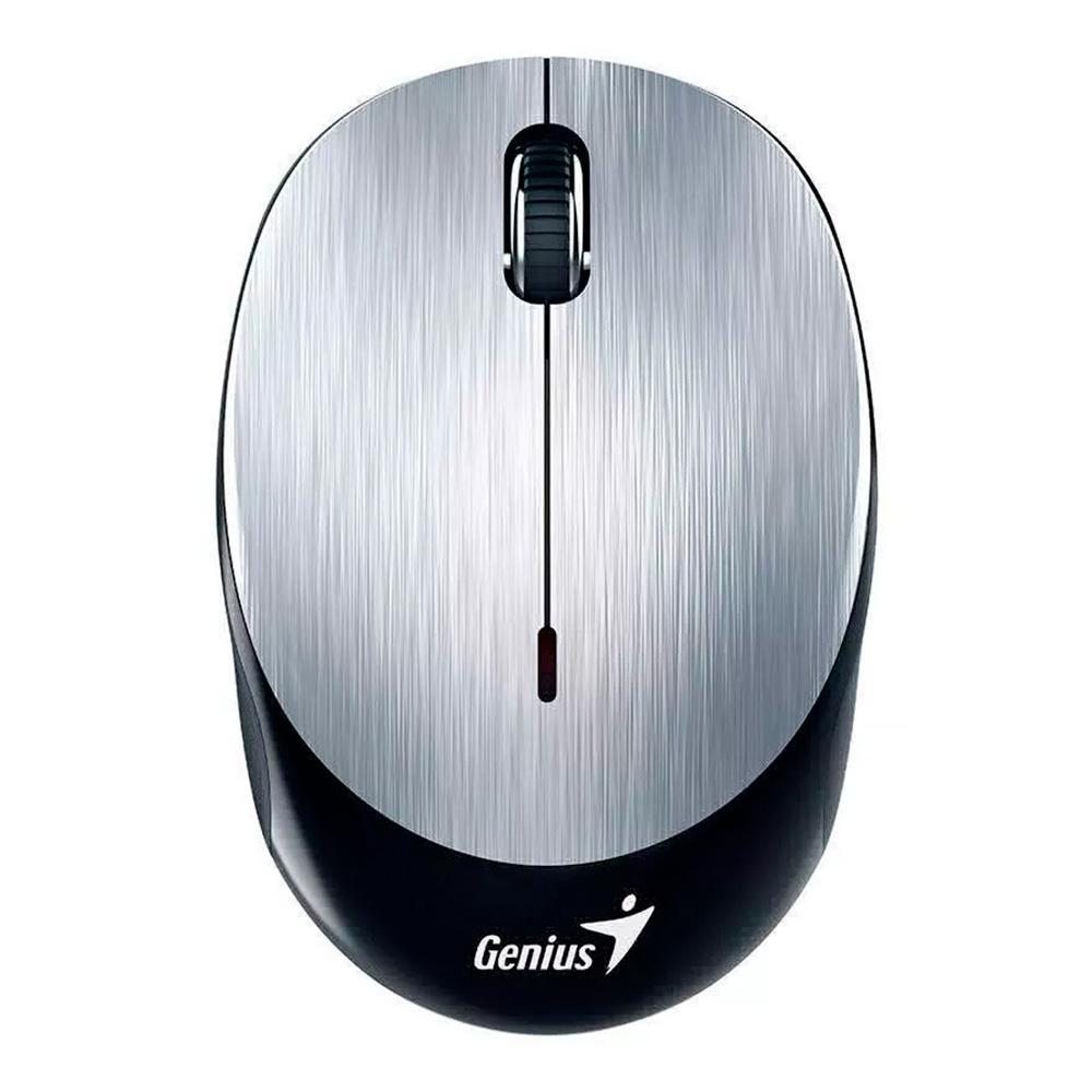 Mouse Inalámbrico Mini Genius NX-9000BT Bluetooth  Recargable Color Plateado