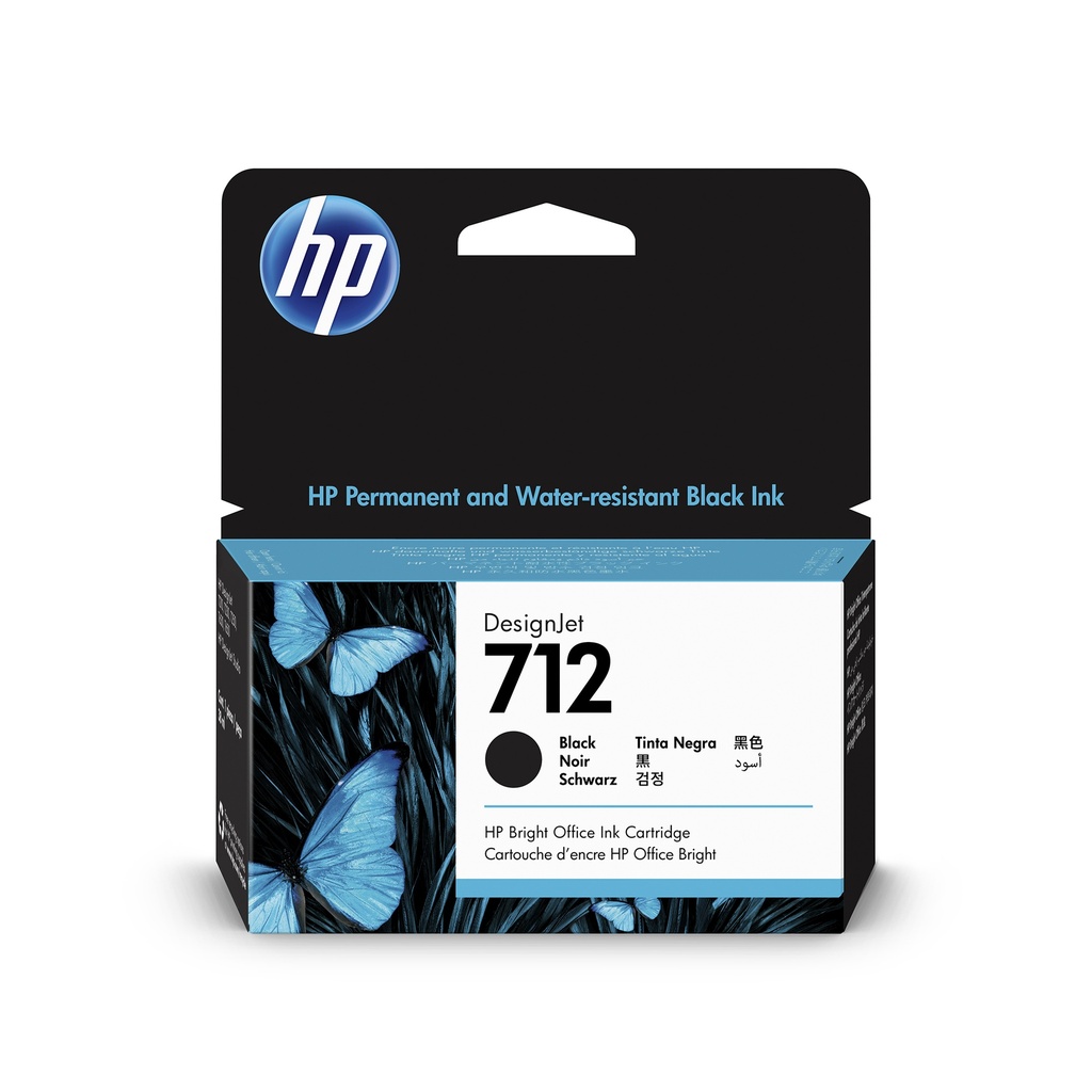 Cartucho Original de Tinta Hp 712 Negro, 38 ml