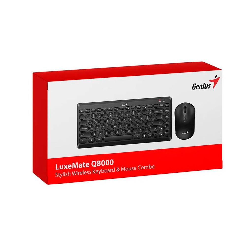 Combo Teclado Genius + Mouse LuxeMate Q8000 Inalámbrico Color Negro