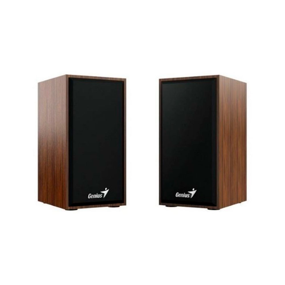 Parlantes Genius SP-HF180 USB 4W Power WoodParlantes Diseño En Madera