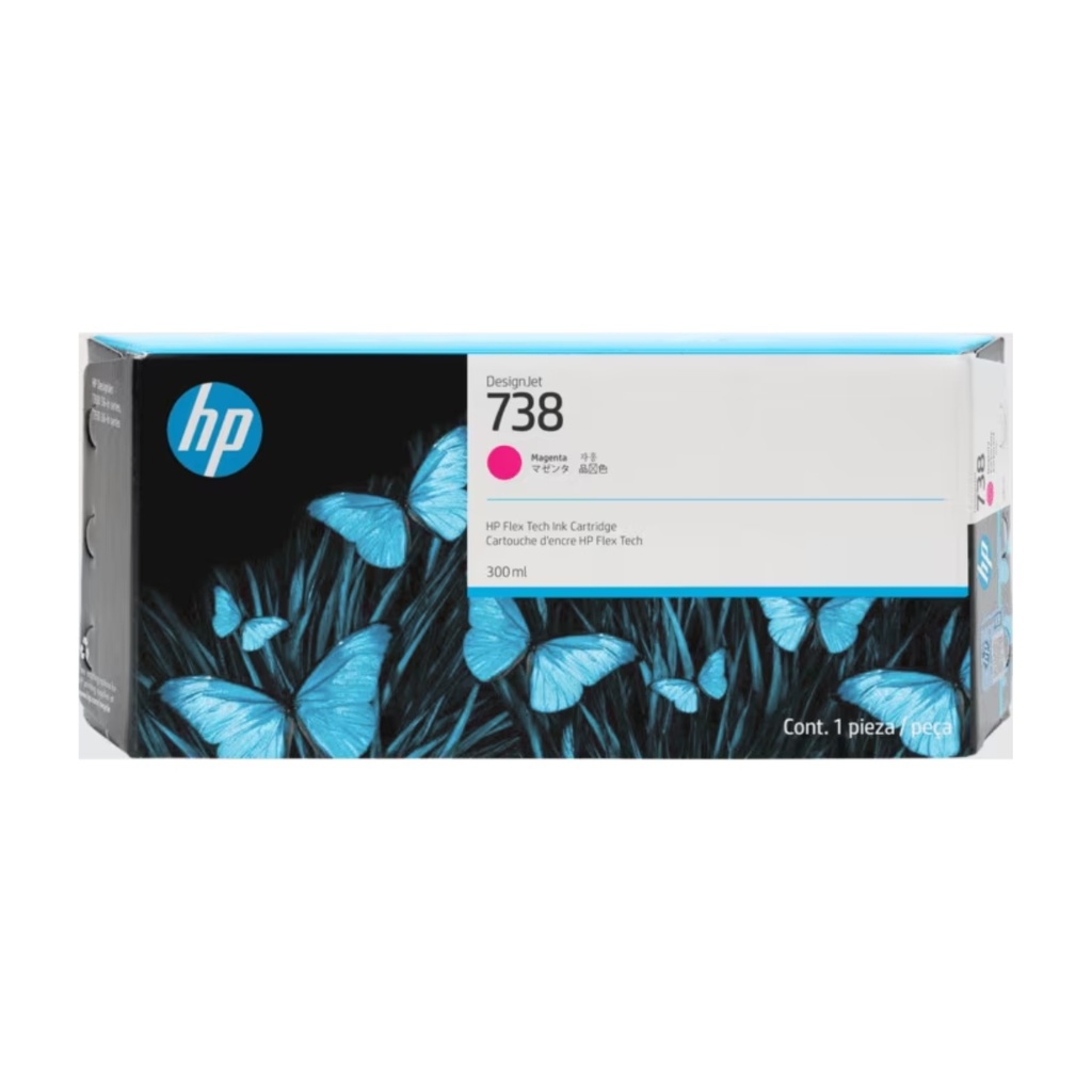 Cartucho Original De Tinta HP 738 Magenta 300 ml  