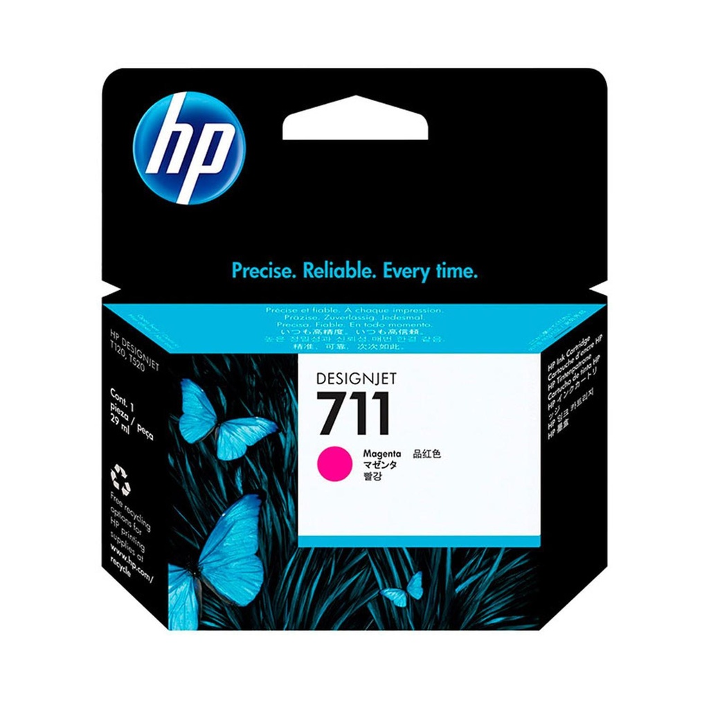 Cartucho Original De Tinta HP 711 Magenta 700 págs 29ml