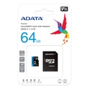 Memoria Micro SD ADATA 64GB Clase 10 Con Adaptador 