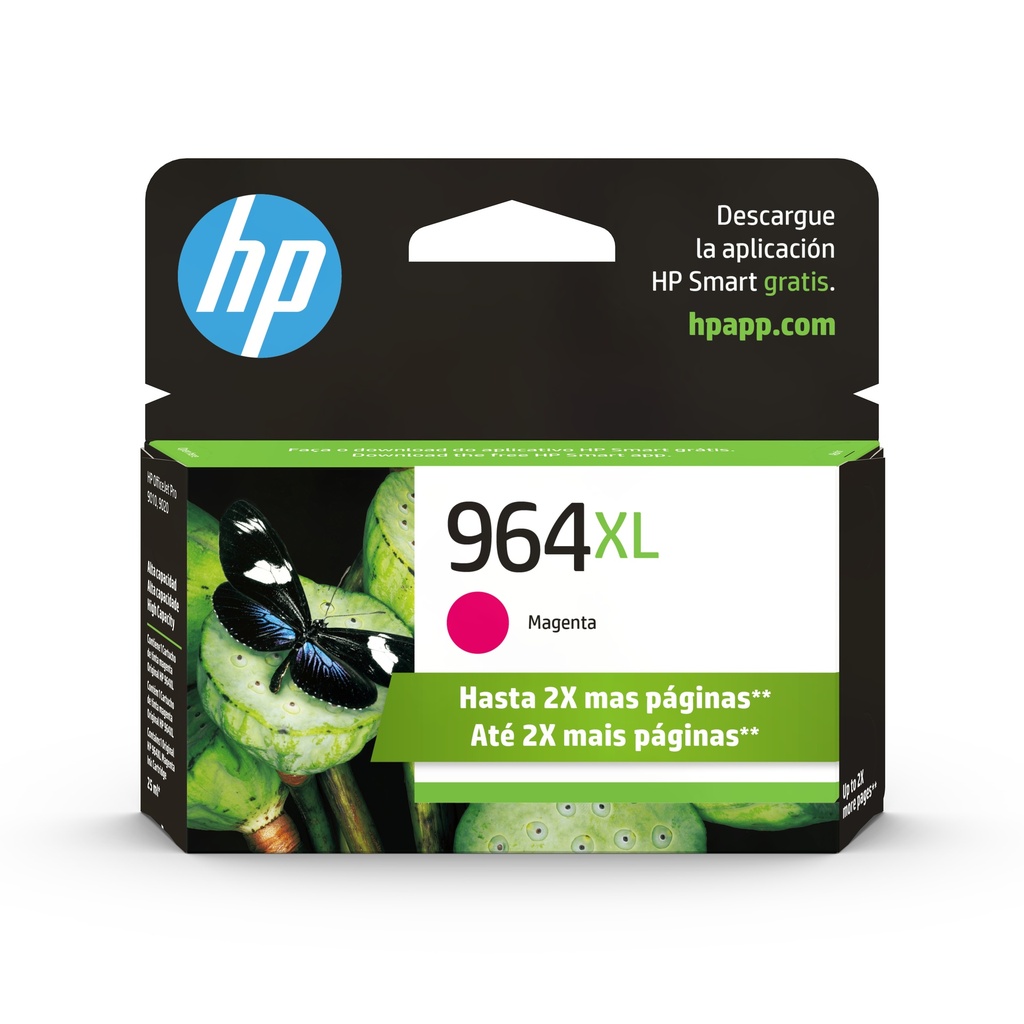 Cartucho Original De Tinta HP 964XL Magenta Alto Rendimiento 1600 págs 23.25 ml  