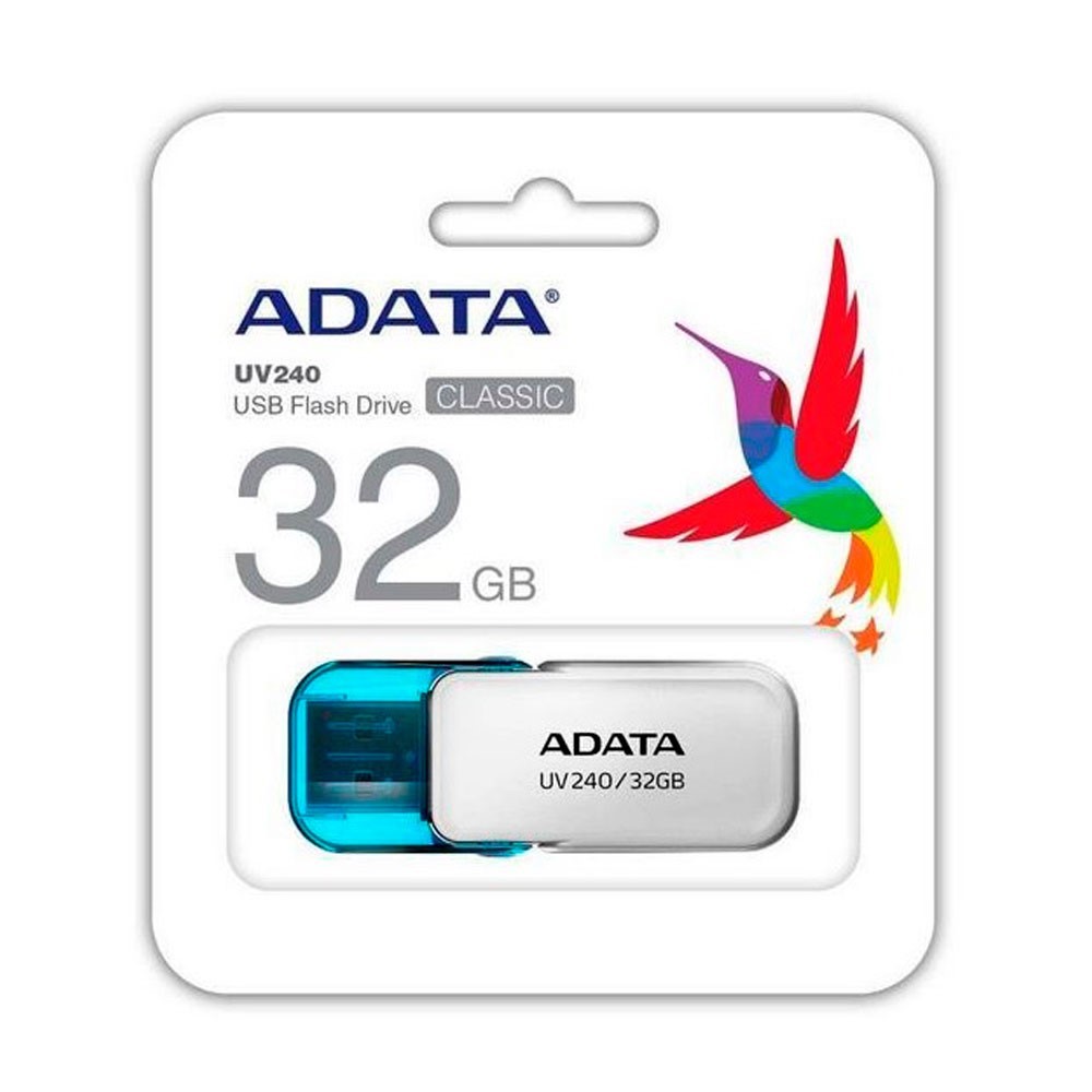 Memoria USB 2.0 ADATA AUV240 32GB Blanca-Azul