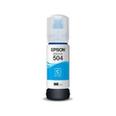 Botella de Tinta Epson 504 Cyan Original 504220-AL 70ml 6000pág