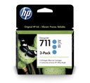 Cartucho Original De Tinta Hp 711 Cian 3 Pack, 29ml