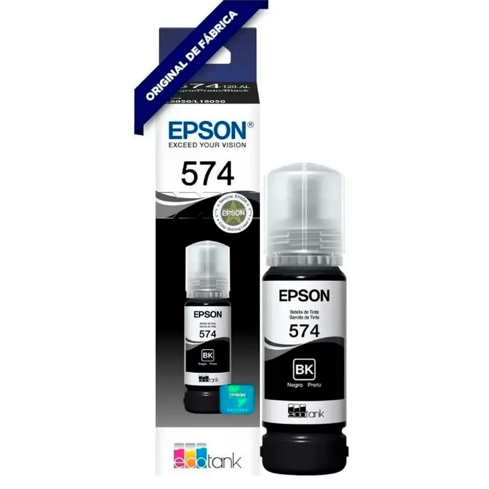 Botella de Tinta Epson 574 Negro Original C13T09A12A 70ml
